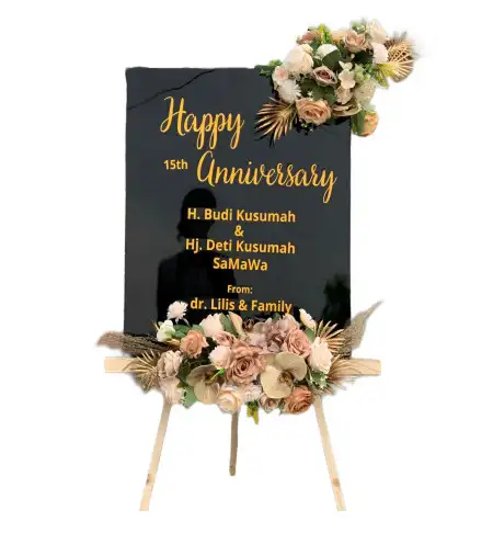 Papan Bunga Akrilik Bercak